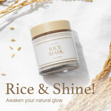 I'm From Rice Mask 110 g, exfoliating wash off facial mask for dull skin, organic rice, pore clearing, remove dead skin cells, uneven skin tone, smooth skin, moisturizing, radiant