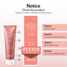 PESTLO Baby Collagen Glow Mask - Korean Peel Off Mask Skincare Infused with Reallagen/T3 Vegan Collagen, Aginon, Volufiline, for Elasticity, Firmness, Glow Skin, and Optional Overnight Use