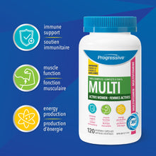 Progressive Advanced Daily Multivitamin for Active Women, with DIM, Chastetree, Maca, and Ashwagandha. Supports Immune Health, Healthy Estrogen Balance, and Energy, 100% Complete, Canadian-Made, 120 Count