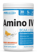 PEScience Amino IV, BCAA and EAA Powder with Electrolytes, 30 Servings, Orange Dreamsicle