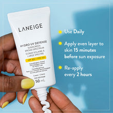 LANEIGE Hydro UV Defense SPF 50+: Lightweight, Daily, Non-Greasy, Sunscreen for UVA & UVB Protection