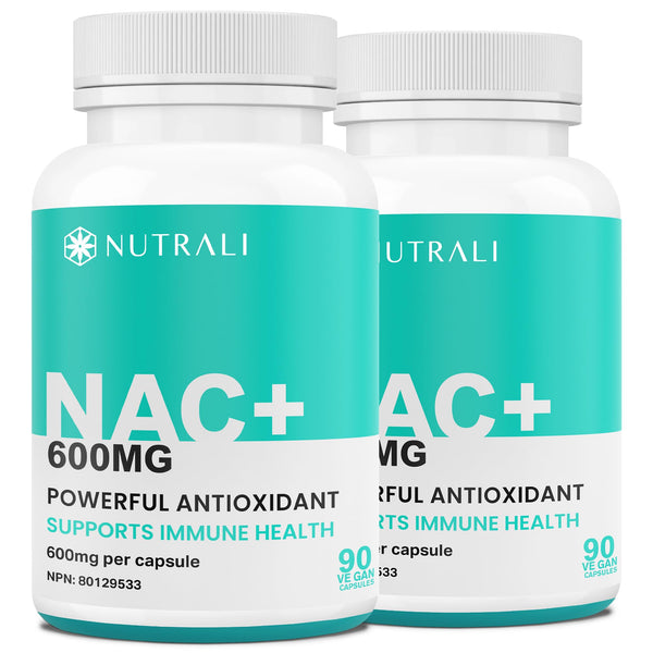 MAXIMUM POTENCY 600mg NAC Capsules (N-Acetyl-L-Cysteine) Supplement, Powerful Antioxidant, Glutathione Support, Liver Support, Vegan, Gluten Free. 90 Easy to Swallow Capsules. 2 Pack