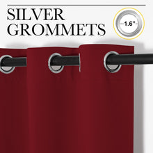 NICETOWN Home Decorations Thermal Insulated Solid Grommet Top Blackout Living Room Curtains/Drapes for Christmas & Thanksgiving Gift (1 Pair, 42 x 84 inches, Burgundy Red)