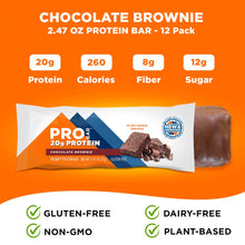 PROBAR Protein Bar, Non-GMO, Gluten-Free, Healthy Snack, Plant-Based Whole Food Ingredients, Choclate Brownie, 12 Count (70g)