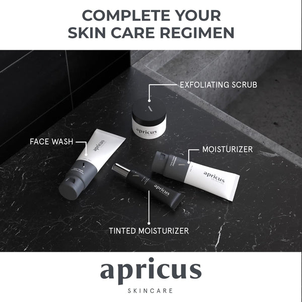 Tinted Moisturizer for Men by Apricus Skincare | Anti-Redness Face Moisturizer for Men | Mens Concealer Acne Cream and Redness Corrector | Apricus Facial Skin Care Products (Medium)