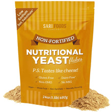 Non Fortified Nutritional Yeast Flakes, Whole Foods Based Protein Powder, Vegan, Gluten Free, Vitamins B, Beta-glucans, and All 18 Amino Acids (24 oz.)