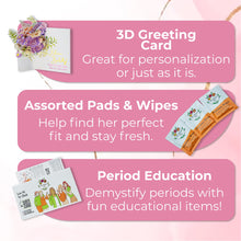 The Bloom Emergency Period Kit for Tweens for School - 30 PC First Period Kit for Girls 9-12 with Cute Sanitary Napkin Storage Bag Gifts for Teens Girls Includes Pads, Wipes, Ebook & Much More (Pink)