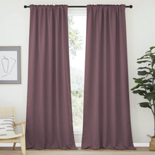 NICETOWN Bedroom Curtains Blackout Curtain Panels - (Dry Rose Color) 52x95 inch, 2 PCs, Insulating Energy Saving Solid Rod Pocket Blackout Drapes