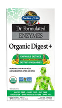 Garden of Life Dr. Formulated Enzymes Organic Digest + Chewables, 90 Count, Tropical Fruit. Helps Digestion After Meals. 120,000 FCC Units of Papain. Dr. Perlmutter formulated Organic Digest+ to be the first and only full-spectrum digestive enzyme formula