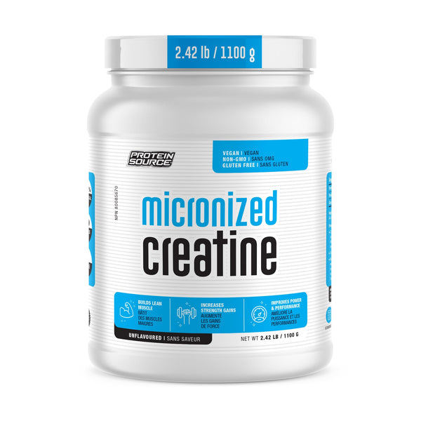 Protein Source Micronized Creatine Monohydrate - Increase Strength Reduce Fatigue Lean Muscle Building 100% Pure Better Absorption Supports Growth Unflavored 200 Servings/1000g