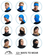 Merino.tech Merino Wool Ski Neck Gaiter - Face Mask Neck Warmer for Men and Women (Black Pack of 2)