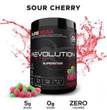 Revolution Nutrition Pure BCAA, Essential Amino Acids, 2:1:1 Ratio, Instantized BCAA, Post Workout, Premium Formula, Zero Sugar, Zero Calories, Vegan, 122 Servings (Sour Cherry Blast, 1.1kg)