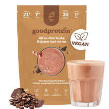 Good Protein Vegan Plant-based Protein Powder 100% Natural, Non-GMO, Dairy-free, Gluten-free, Soy-free, No Added Sugar and Nothing Artificial. Mocha All-in-One Shake 880 grams