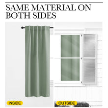 NICETOWN Blackout Window Curtains for Kids Room, Thermal Insulated Door Drapes for Christmas Decoration, Universe Themed Room (Greyish Green, 1 Panel = 52