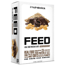 Nutrabolics Feed Bar, Peanut Butter Chocolate, Real Food Protein Bar, 12 Bars