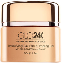 GLO24K Facial Peeling Gel with 24k Gold and Potent Vitamins. For optimal Exfoliation, Peeling, and Microdermabrasion. Restore and Revive your Skin!