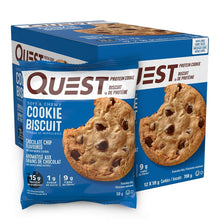 Quest Nutrition Chocolate Chip Protein Cookie, High Protein, High Fibre, Low Sugar, Keto Friendly, 15g Protein, 1g Sugar, 12ct