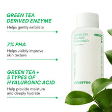 innisfree Green Tea Enzyme PHA Toner with Hyaluronic Acid and Green Tea, Hydrating Korean Toner for Glowing Skin