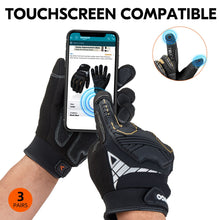 Vgo 3 Pairs High Dexterity Heavy Duty Mechanic Glove,Anti-Vibration,Anti-Abrasion,Touchscreen,Rigger Glove(Size L,Black,SL8849)