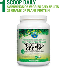 Natural Factors - Fermented Organic Protein & Greens, Unflavoured, 640g Powder