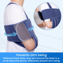 Velpeau Arm Sling for Sleep, Shoulder Immobilizer for Women & Men - Very Soft Sling for Rotator Cuff Tear, Fractured, Dislocation, Broken, Postoperative, Fits Left & Right (Blue, XL: Bust ﹥51.3″)