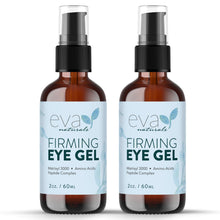 Eva Naturals Eye Gel - Luxurious Hydrating Under Eye Cream For Dark Circles and Puffiness, Bags, Crows Feet, Wrinkles - With Hyaluronic Acid & Peptides Eye Serum (60 ml, 2 Pack)