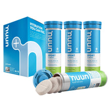 Nuun Sport: Electrolyte Drink Tablets, Box of 4 Tubes (40 servings), Lemon Lime, Electrolyte Hydration Supplement