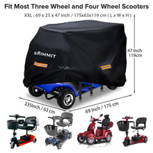 Upgraded Mobility Scooter Storage Cover,SRIMMIT Heavy Duty 420D Oxford Fabric Electric Scooter Cover, Waterproof,Anti-UV,Durable with Waterproof Strip,Reflective Strips,3 Buckles (2XL 69