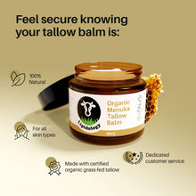 Organic Tallow Manuka Honey Balm: Natural, Unscented Balm for the Face and Body, Made with Organic, Grass-Fed/Finished Canadian Beef Tallow and Raw, Organic New Zealand Manuka Honey, for Sensitive Skin, by Lipidology, 60 ml (2 oz) Buy From Quality Organic