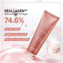 PESTLO Baby Collagen Glow Mask - Korean Peel Off Mask Skincare Infused with Reallagen/T3 Vegan Collagen, Aginon, Volufiline, for Elasticity, Firmness, Glow Skin, and Optional Overnight Use