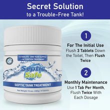 SepticTab - Bio Tablet Septic Tank Treatment - 14 Count One Year Supply - One Flush Per Month - Prevent Costly Septic Tank Repairs with Dissolvable Bio Tablets