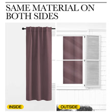 NICETOWN Bedroom Curtains Blackout Curtain Panels - (Dry Rose Color) 52x95 inch, 2 PCs, Insulating Energy Saving Solid Rod Pocket Blackout Drapes