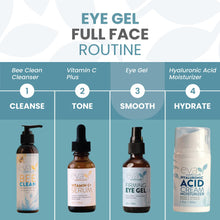 Eva Naturals Eye Gel - Luxurious Hydrating Under Eye Cream For Dark Circles and Puffiness, Bags, Crows Feet, Wrinkles - With Hyaluronic Acid & Peptides Eye Serum (60 ml, 2 Pack)