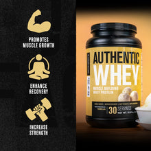 Jacked Factory Authentic Whey Protein Powder - Low Carb, Non-GMO, No Fillers, Mixes Perfectly - 30 Servings, Vanilla