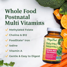 MegaFood Postnatal Vitamins for Breastfeeding Moms | Postpartum Lactation Supplement Multivitamins for Women | Vitamin C Vitamin A Choline Moringa Leaf & Iron | 60 Tablets