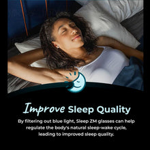 Sleep ZM Fit Over Blue Light Glasses for Computer, TV, Gaming Improve Sleep by Naturally Producing Melatonin for Women + Men, Black, Large