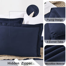 Homelike Moment California King Comforter Set Navy Blue, Lightweight Cal King Comforter Set Soft Down Alternative Bedding Sets All Season 3 Pcs Bed Set, 1 Comforter 104”x96“+2 Shams 20“x36”