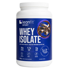 LEANFIT Sport Grass-Fed 100% WHEY ISOLATE Protein Powder, Natural Chocolate, Gluten Free, Keto-Friendly, Zero Sugar, Low Carb, 26g Protein, 29 Servings, 916g Tub