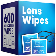 Lens Wipes for Eyeglasses - Pre-moistened Eyeglass Lens Cleaning Wipes - 600 Lens Wipes Individually Wrapped Sracth-Free Streak-Free Eye Glasses Wipes Lens Cleaner for Sunglass & Camera Lens