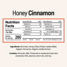 Rise Whey Protein Bars - Honey Cinnamon | Breakfast Bar & Protein Snack 18g Protein 4g Fiber Just 5 Whole Food Ingredients Gluten-Free Soy Free