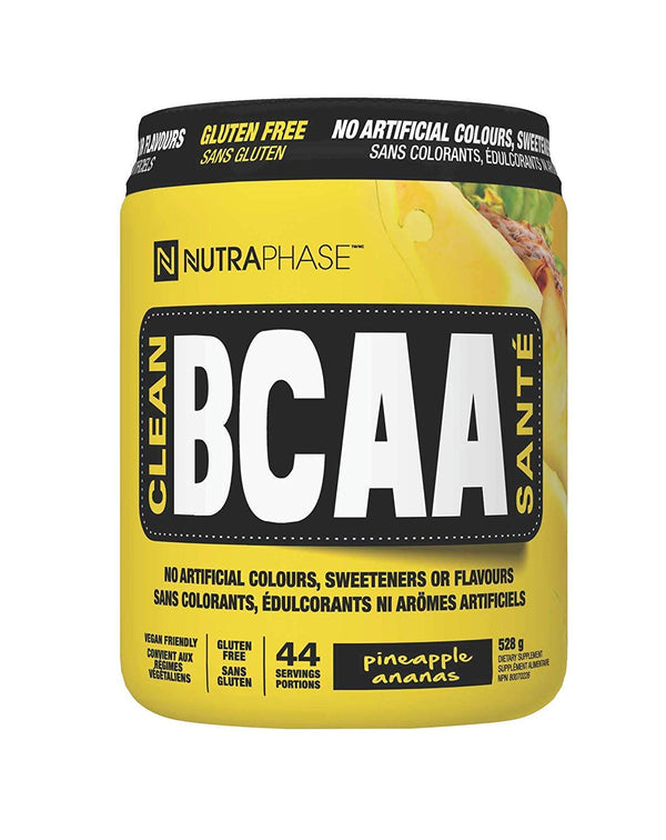 Nutraphase Clean BCAA, Vegan-Friendly, Gluten-Free, Pineapple, 44 servings, 528 grams