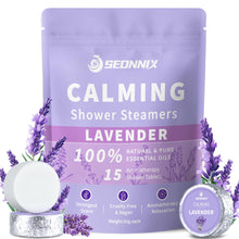 Shower Steamers Aromatherapy 15 Pack, Stress relief and Self Care - Lavender Shower Bombs with Natural Essential Oil, Home Spa Shower Travel Essentials, Relaxation Birthday Gifts for Women & Men Shower Tablets