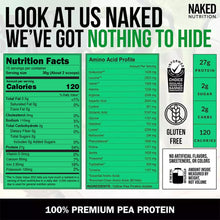 Naked Pea - Pea Protein Isolate from North American Farms - Plant Based, Vegetarian & Vegan Protein. Easy to Digest, Speeds Muscle Recovery - Non-GMO, No Lactose, No Soy and Gluten Free - 15 Servings