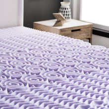 LUCID 2 Inch 5 Zone Lavender Memory Foam Mattress Topper – Calming Lavender – Targeted Convoluted Comfort Zones, Full (LU20FF30ZT)