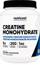 Nutricost Creatine Monohydrate Micronized Powder (1 KG) - Pure Creatine Monohydrate