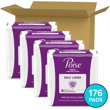 Poise Daily Postpartum Incontinence Panty Liners, Very Light Absorbency, Long, 176 Count (4 Packs of 44)