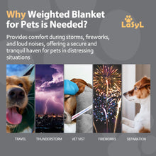 LaSyL Weighted Blanket for Pets | Thunder Blanket for Dogs Anxiety | Premium Soft Minky | Relaxation & Calming & Anti Anxiety | Used in Car, Bed, Couch | Dark Grey, Washable Large 102 x 120 cm