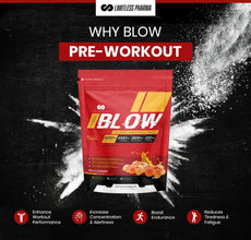 Limitless Pharma Blow Pre Workout Powder | Increased Energy, Nitric Oxide Booster, Enhanced Endurance, Focus | L-Citrulline, Beta-Alanine, L-Arginine, Caffeine | 50 Servings (Nerdz Punch)