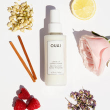 OUAI Gift Set - Travel Size Hair & Body Care Set - Includes Detox Shampoo, Deluxe Anti Frizz Cream, Leave In Conditioner, Scalp & Body Scrub (4 Count)