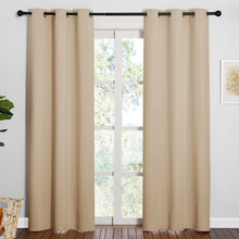 NICETOWN Thermal Insulated Eyelet Top Room Darkening Panels/Curtains/Drapes for Bedroom (2 Panels, W42 x L84 inches, Biscotti Beige)